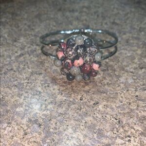 Red and Pink Beaded Bracelet